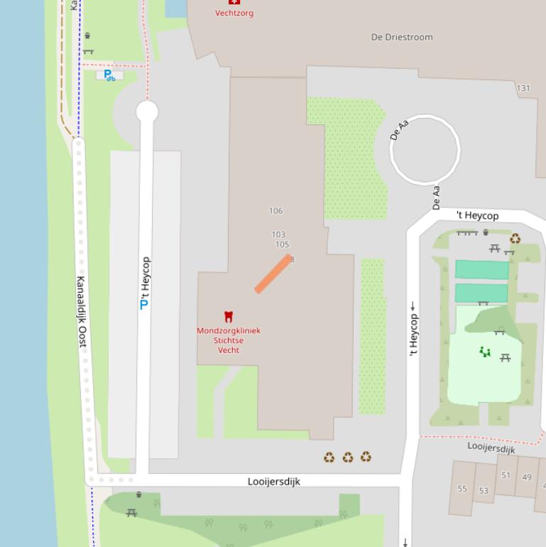 Kaart van postcodegebied 3621WH.