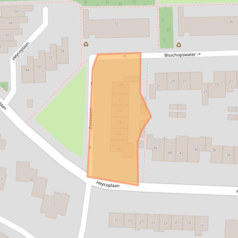 Kaart van postcodegebied 3621WR.