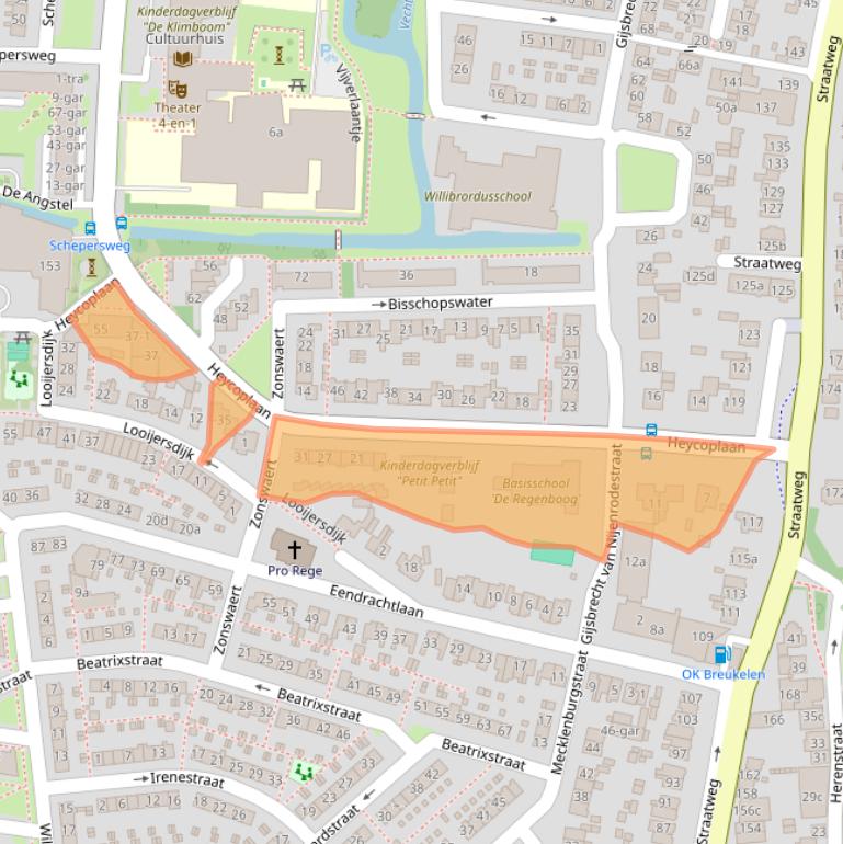 Kaart van postcodegebied 3621WS.