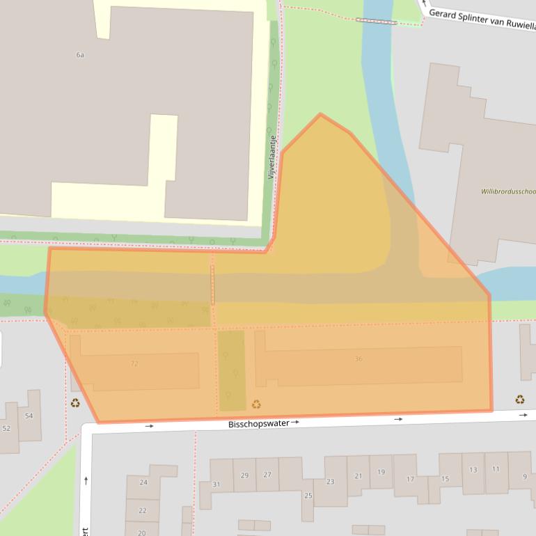 Kaart van postcodegebied 3621WZ.