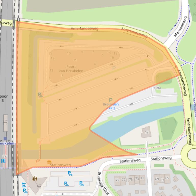 Kaart van postcodegebied 3621ZC.