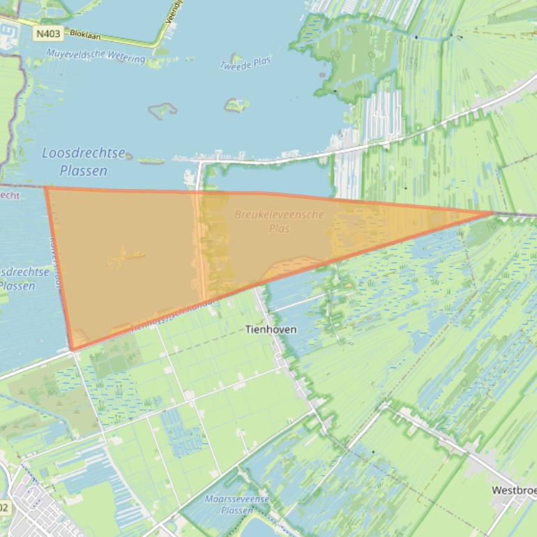 Kaart van postcodegebied 3625.