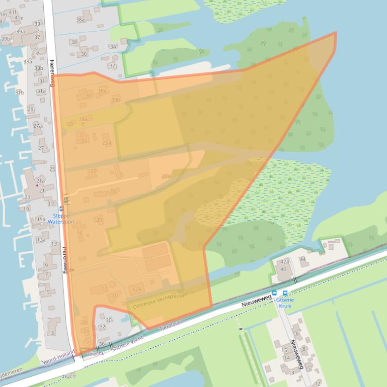 Kaart van postcodegebied 3625AE.