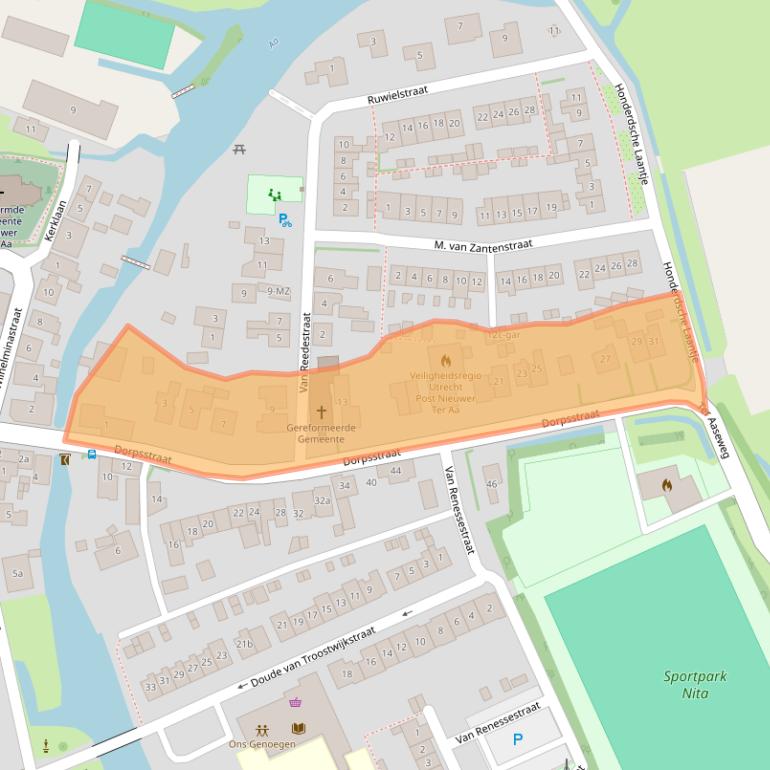 Kaart van postcodegebied 3626AC.