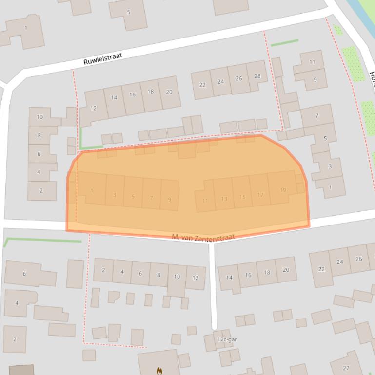 Kaart van postcodegebied 3626AG.