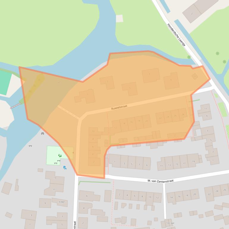 Kaart van postcodegebied 3626AJ.