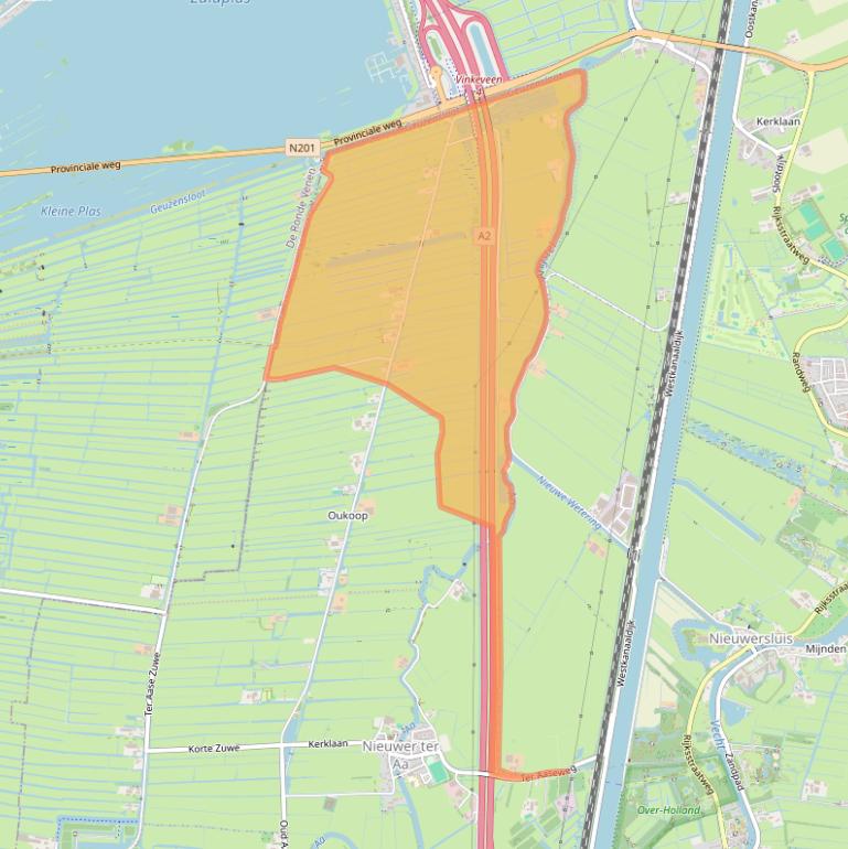 Kaart van postcodegebied 3626AW.