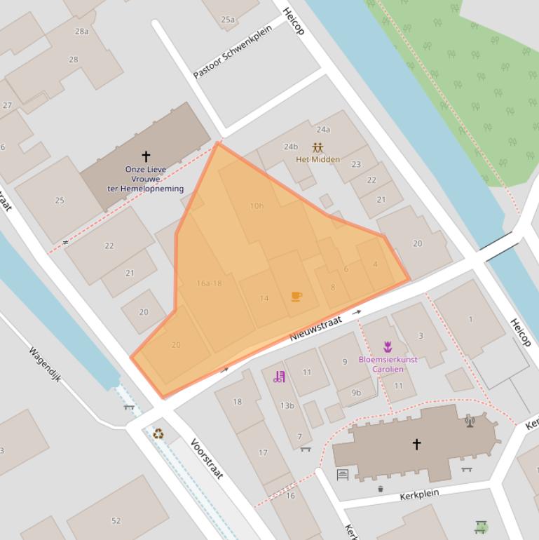 Kaart van postcodegebied 3628AC.