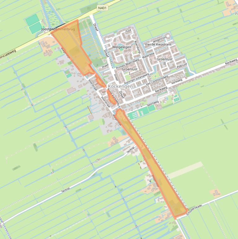 Kaart van postcodegebied 3628AD.