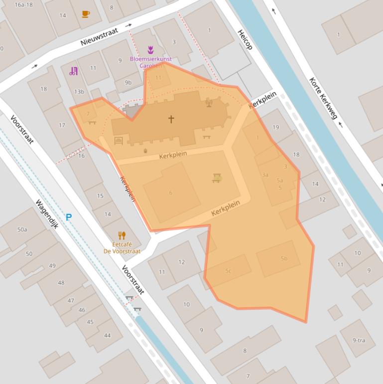 Kaart van postcodegebied 3628AE.