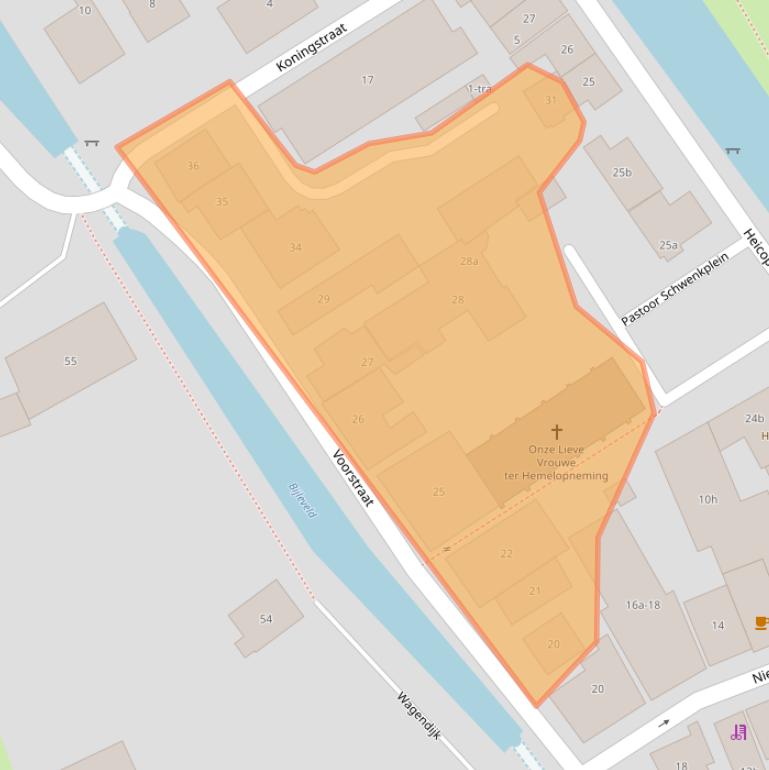 Kaart van postcodegebied 3628AJ.