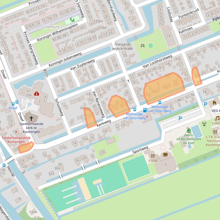 Kaart van postcodegebied 3628AL.