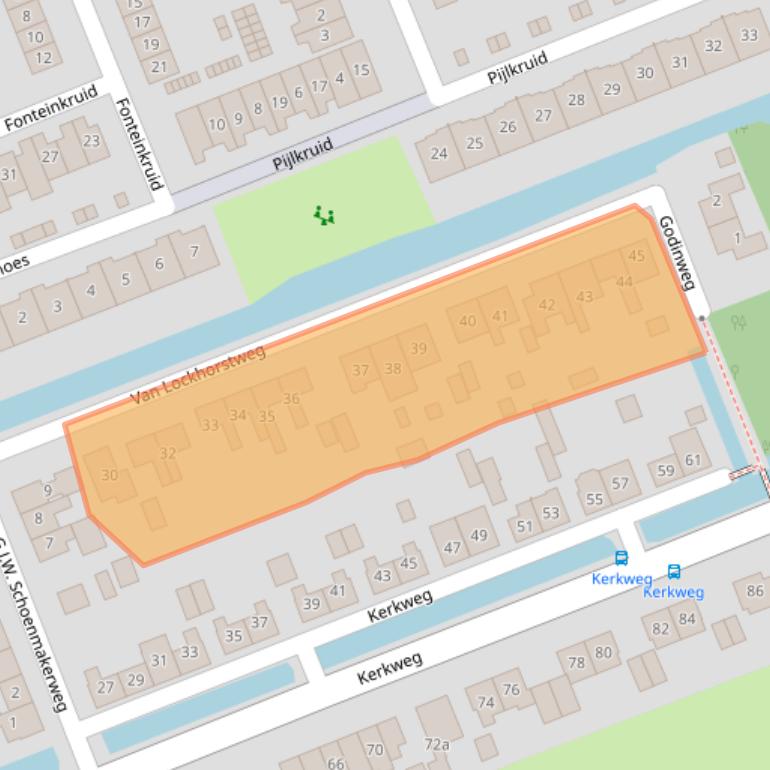 Kaart van postcodegebied 3628AX.