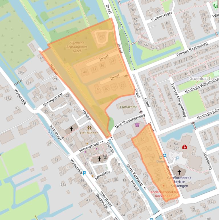 Kaart van postcodegebied 3628BK.