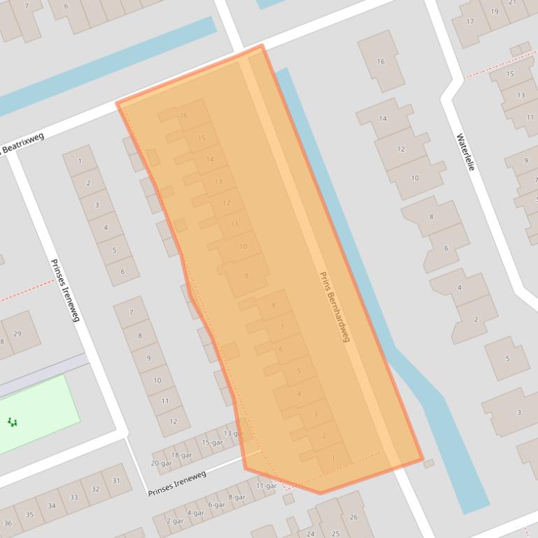 Kaart van postcodegebied 3628BM.