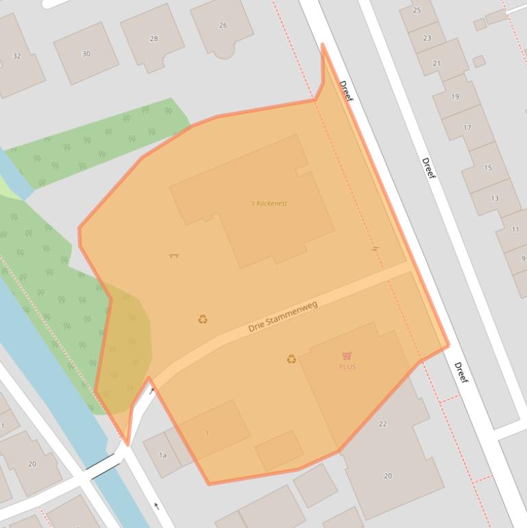 Kaart van postcodegebied 3628BW.