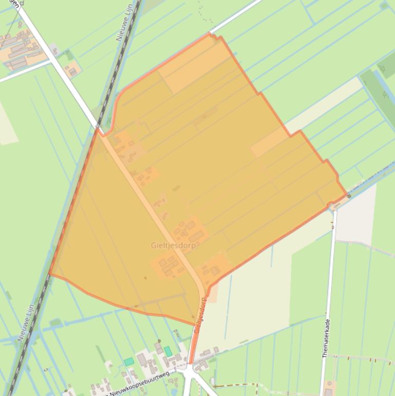 Kaart van postcodegebied 3628EK.