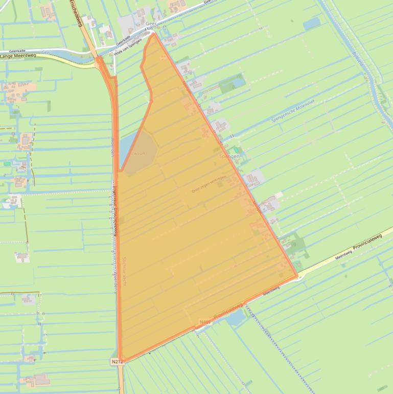 Kaart van postcodegebied 3628EV.