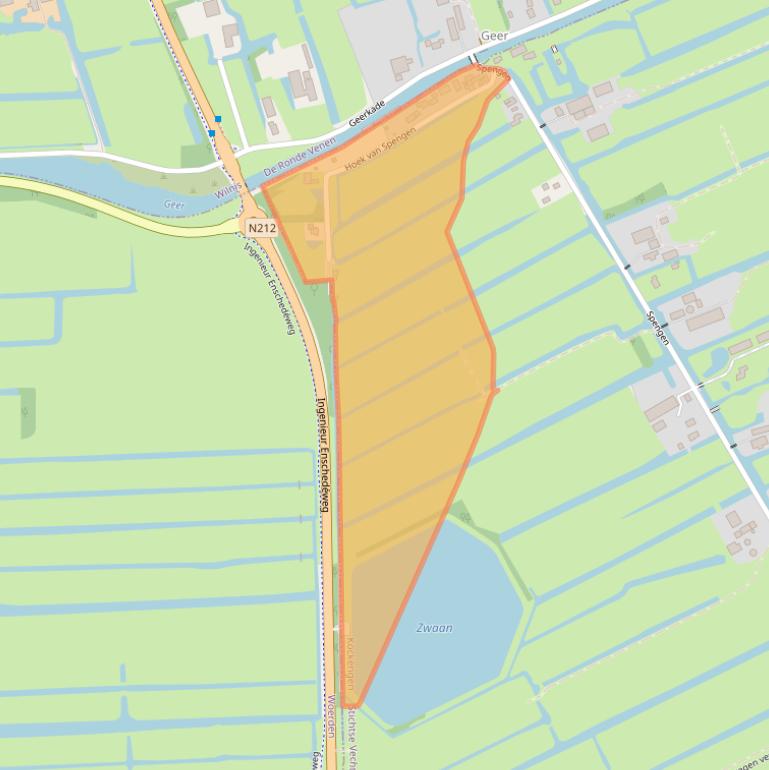 Kaart van postcodegebied 3628EW.