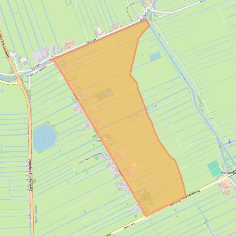 Kaart van postcodegebied 3628EX.