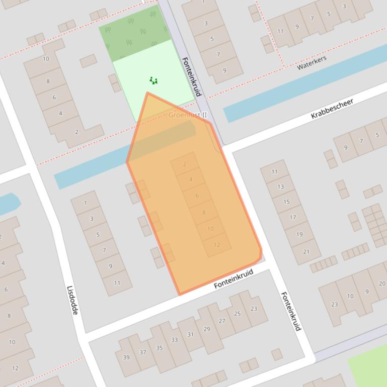 Kaart van postcodegebied 3628NG.