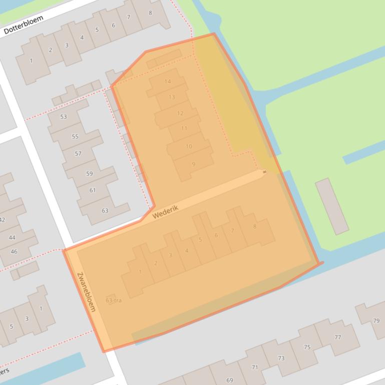 Kaart van postcodegebied 3628NK.