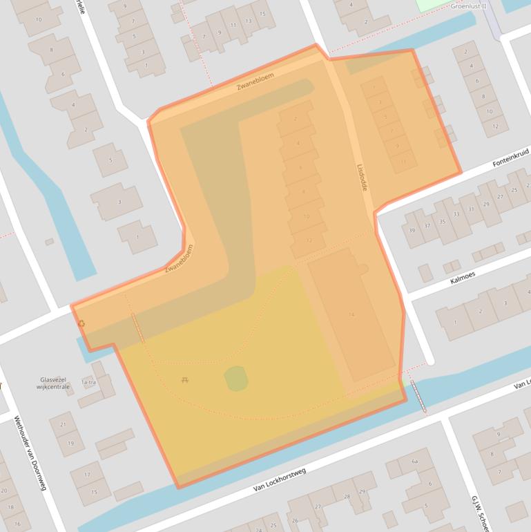 Kaart van postcodegebied 3628NL.