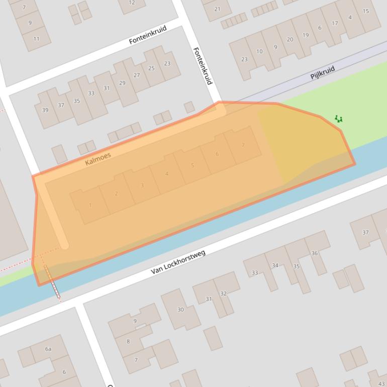 Kaart van postcodegebied 3628NN.