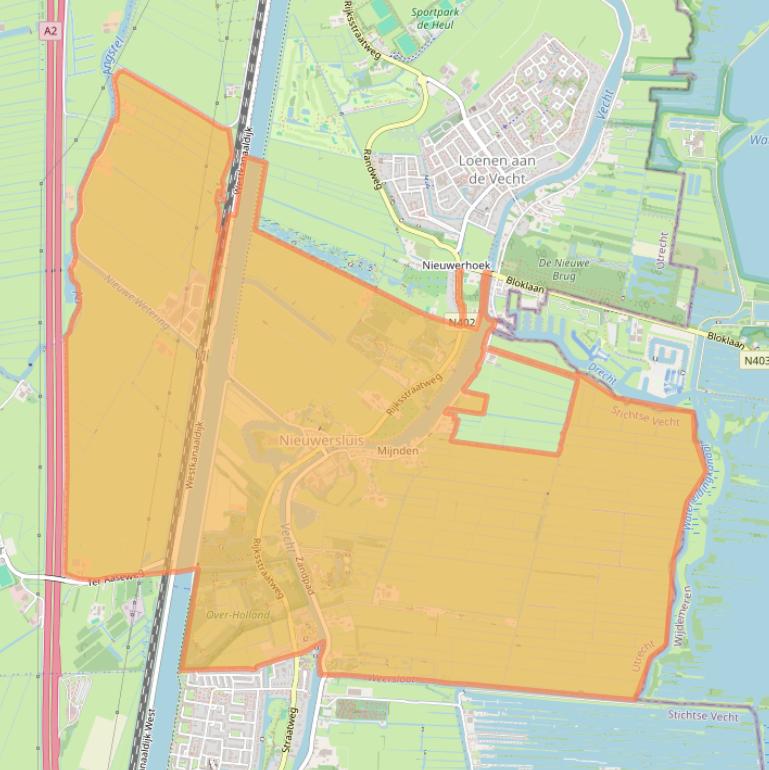 Kaart van postcodegebied 3631.