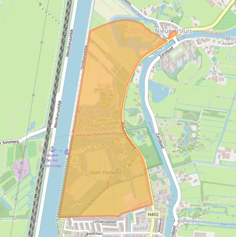 Kaart van postcodegebied 3631AA.