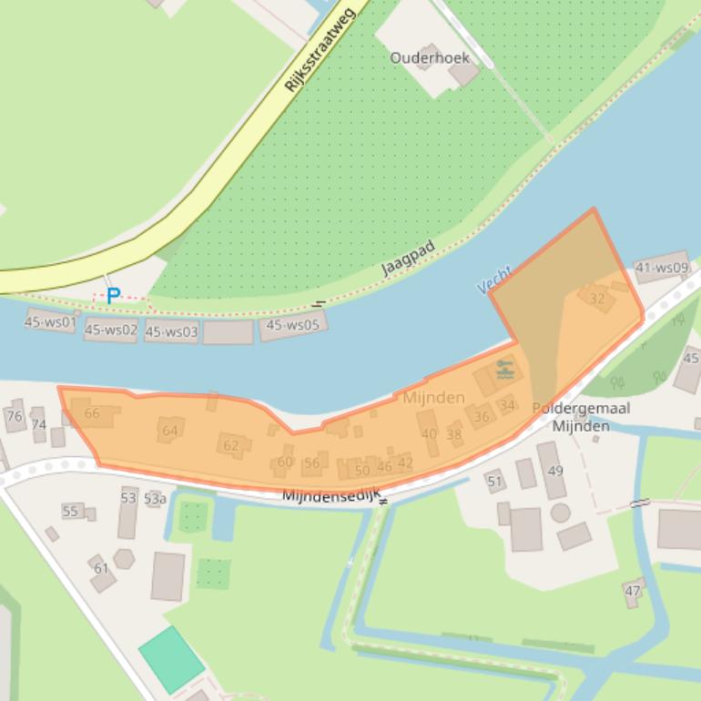 Kaart van postcodegebied 3631NP.