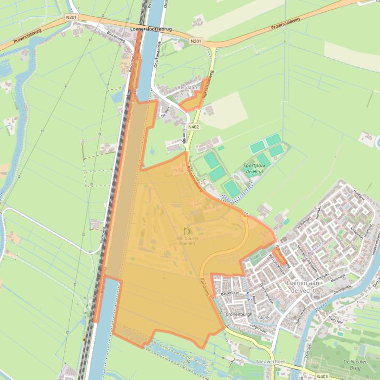 Kaart van postcodegebied 3632AC.