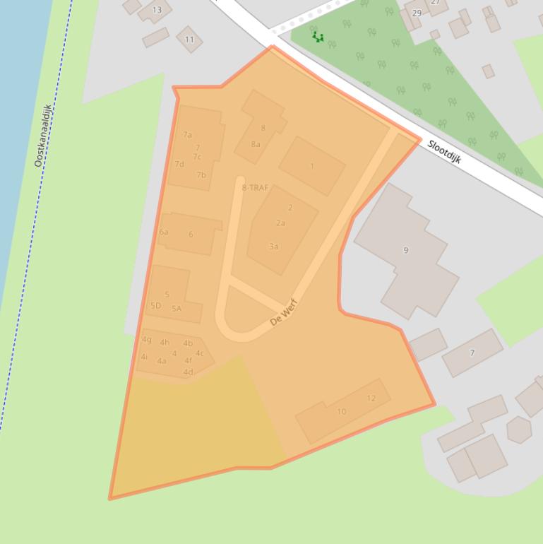 Kaart van postcodegebied 3632AE.