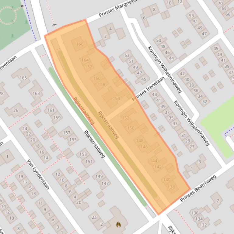 Kaart van postcodegebied 3632AH.