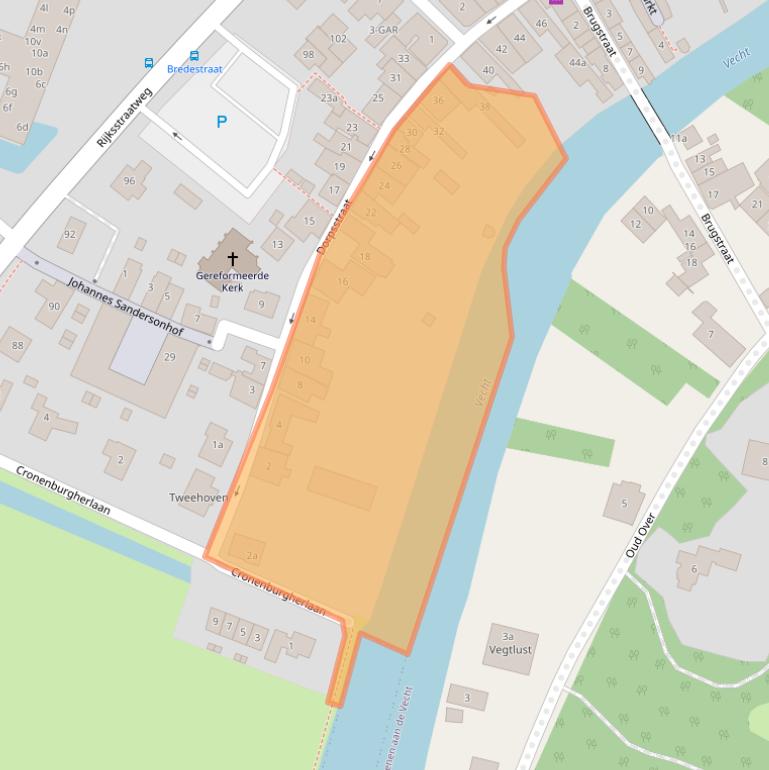 Kaart van postcodegebied 3632AT.