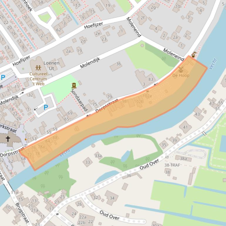 Kaart van postcodegebied 3632AW.