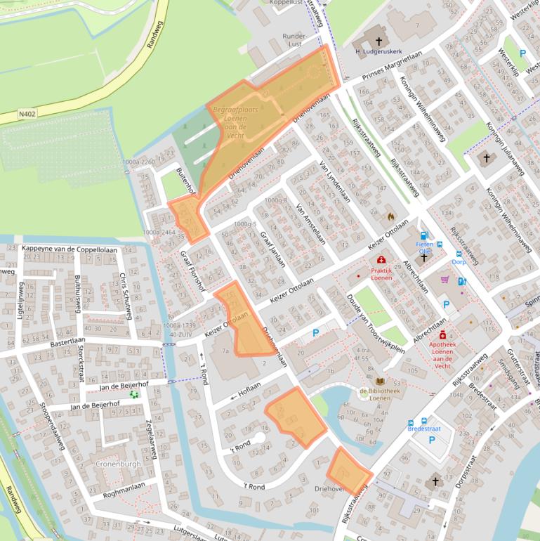 Kaart van postcodegebied 3632BH.