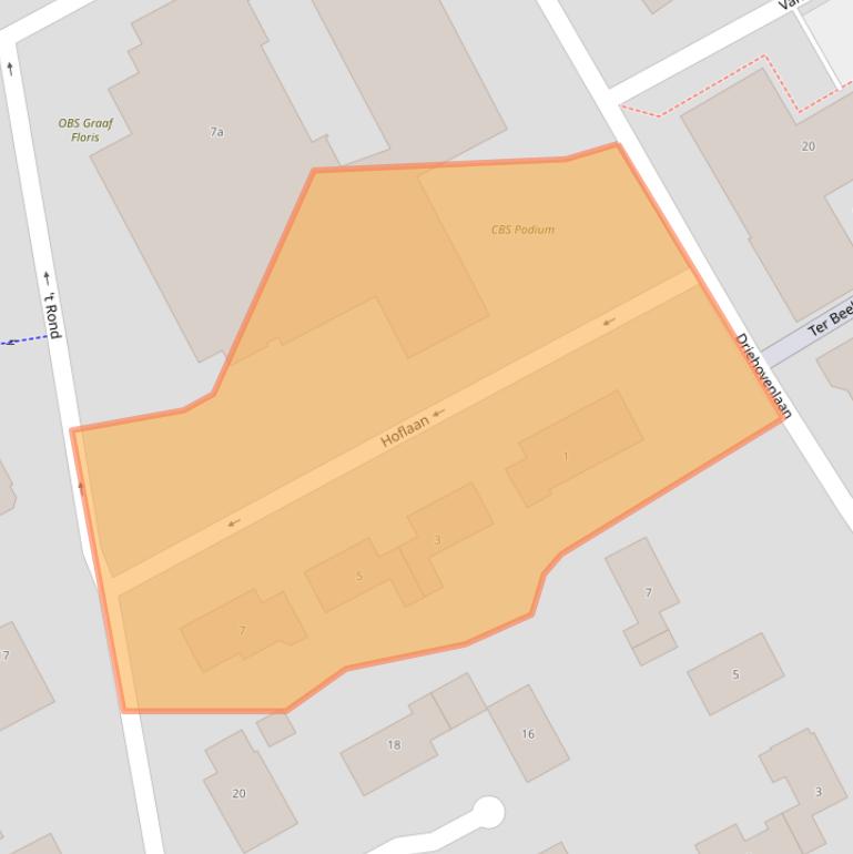 Kaart van postcodegebied 3632BT.