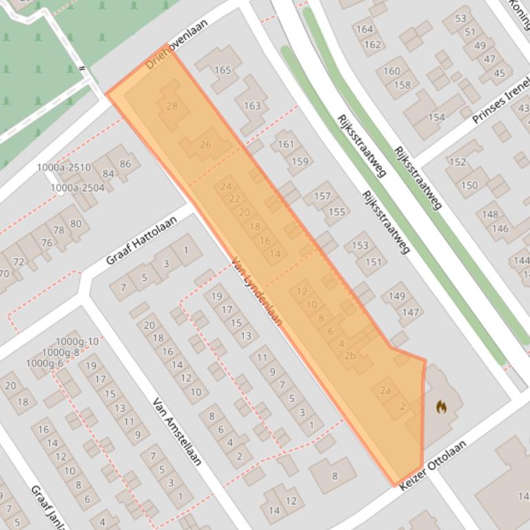 Kaart van postcodegebied 3632BZ.