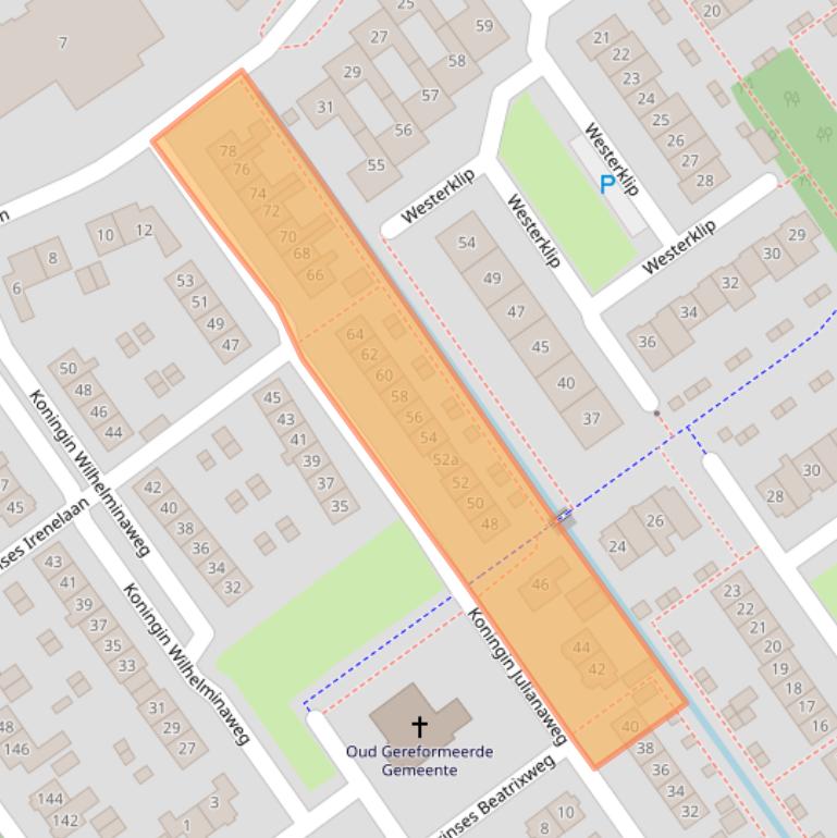 Kaart van postcodegebied 3632EG.