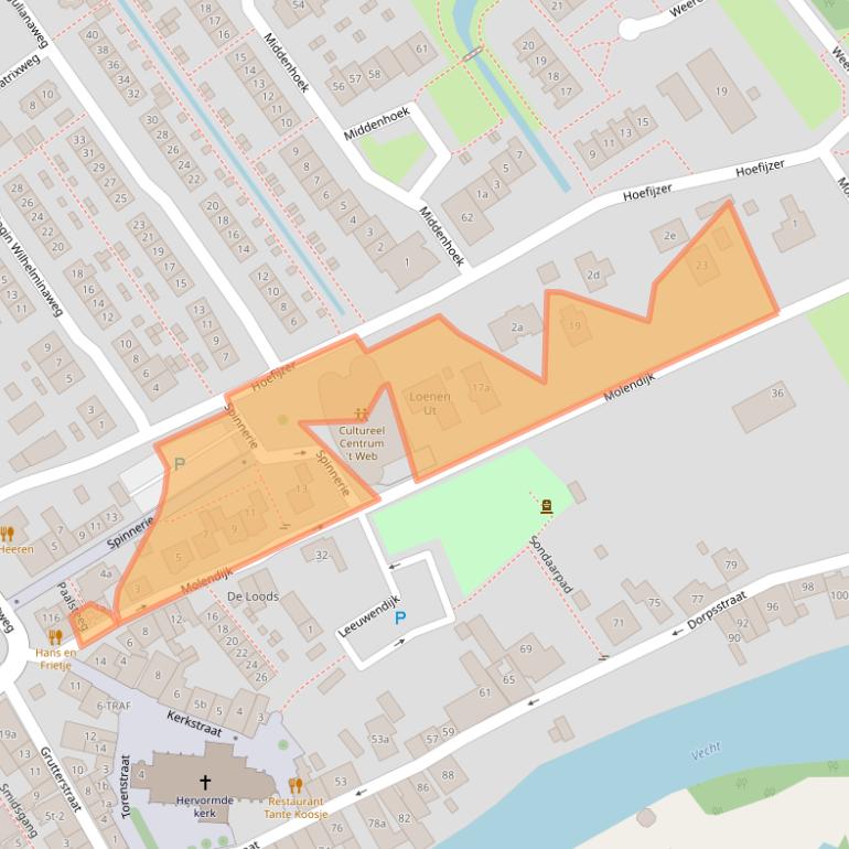 Kaart van postcodegebied 3632EM.