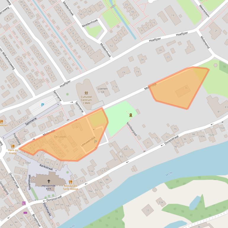 Kaart van postcodegebied 3632EN.