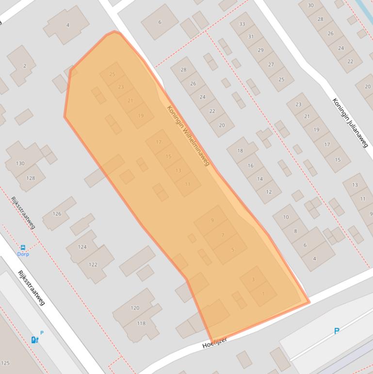 Kaart van postcodegebied 3632EV.