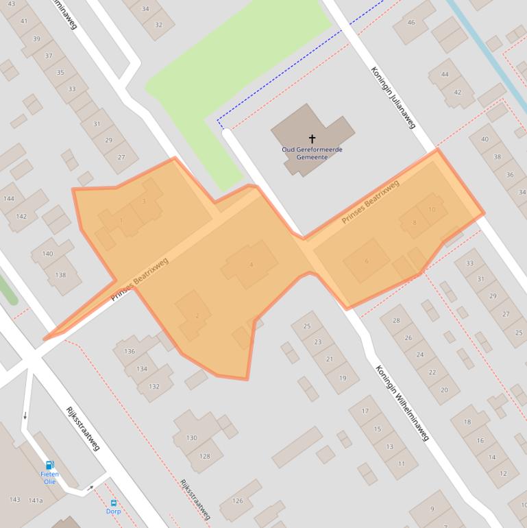 Kaart van postcodegebied 3632EZ.