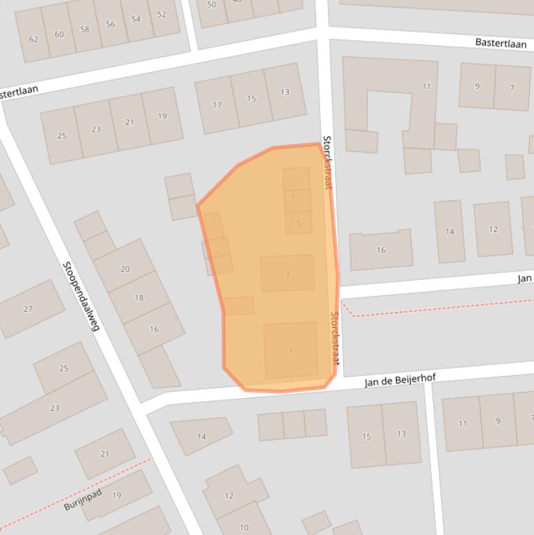 Kaart van postcodegebied 3632JG.