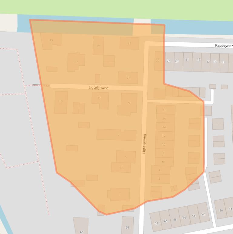 Kaart van postcodegebied 3632JM.