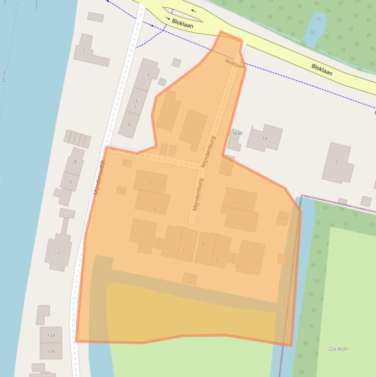 Kaart van postcodegebied 3632NW.