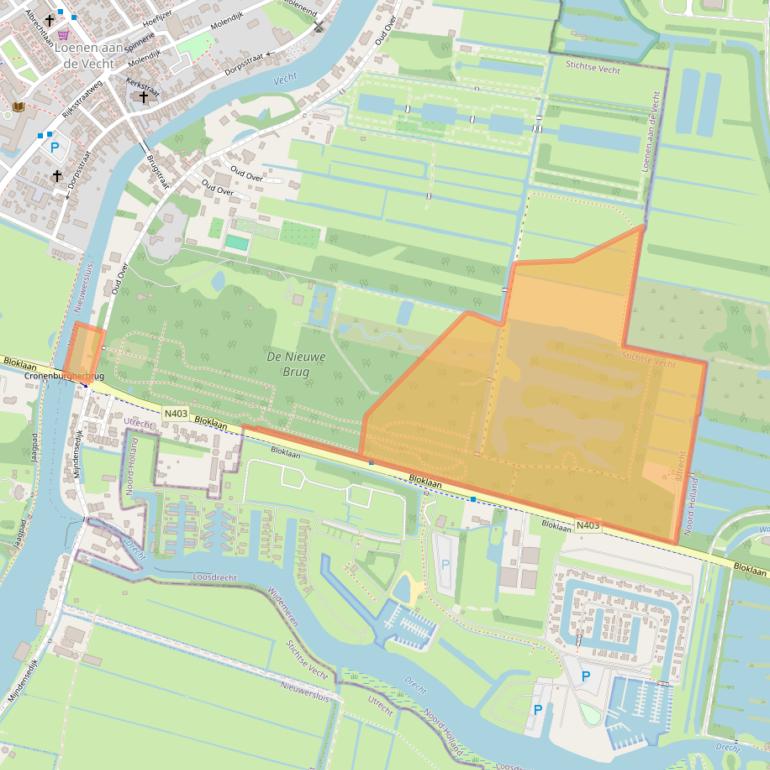 Kaart van postcodegebied 3632NZ.