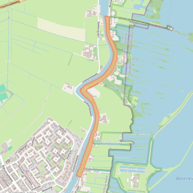 Kaart van postcodegebied 3632VC.