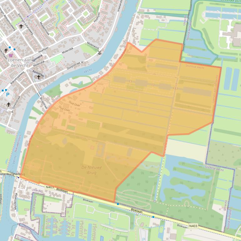 Kaart van postcodegebied 3632VD.